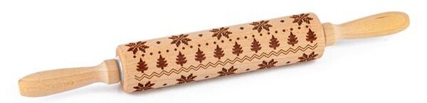 Drevený valček so vzorom TORO 19cm vločka