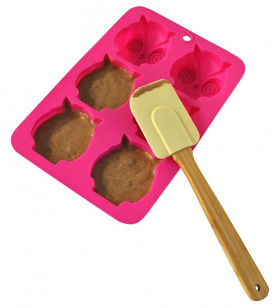 Silikónová forma na muffiny 6ks TORO 25,5x17cm sovy