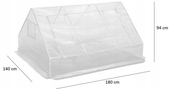 Záhradný fóliovník CLEAR biely 180x140x94 cm TUN0773