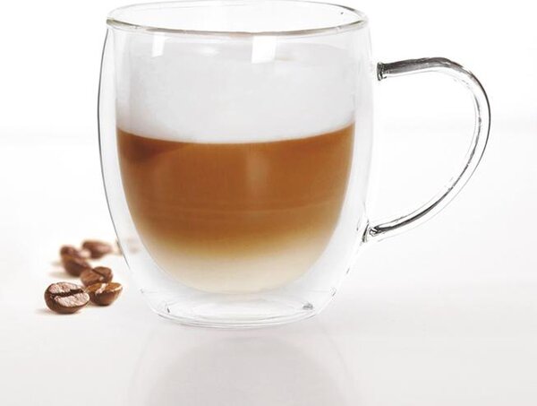 Sklenený hrnček Latte Macchiato TORO dvojité borosilikátové sklo 360ml
