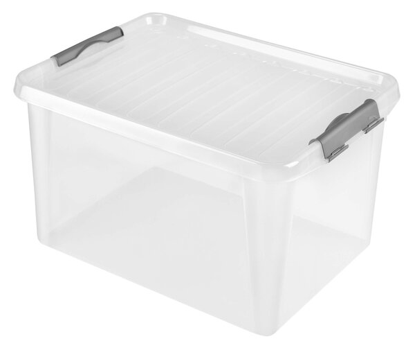 Plastový úložný box s vekom HEIDRUN Clip box 31l