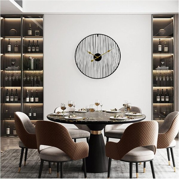 Dizajnové nástenné hodiny Decore 2 Black 60cm
