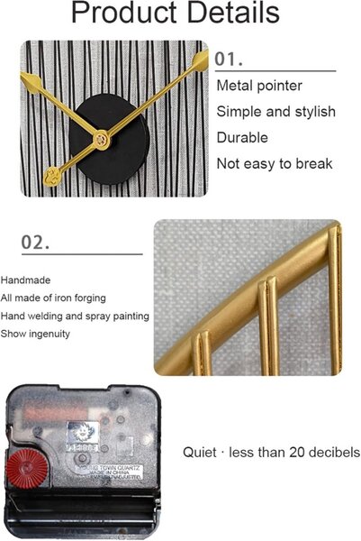 Dizajnové nástenné hodiny Decore 2 Black 60cm
