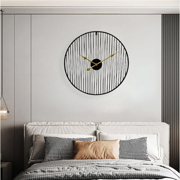 Dizajnové nástenné hodiny Decore 2 Black 60cm
