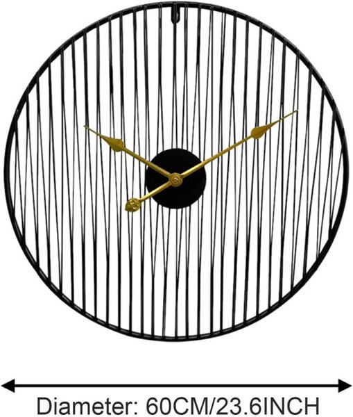 Dizajnové nástenné hodiny Decore 2 Black 60cm