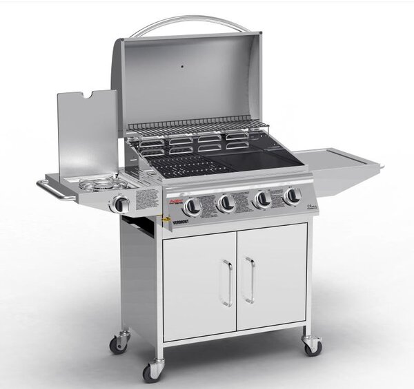 Plynový nerezový BBQ gril s bočným horákom AVENBERG VERMONT