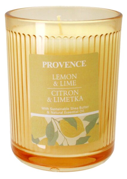 Vonná sviečka v skle PROVENCE 30 hodín citron a limetka