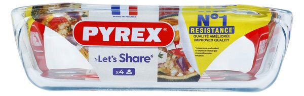 Sklenený pekáč s ušami PYREX 29x23cm/2,4l., borosilikát