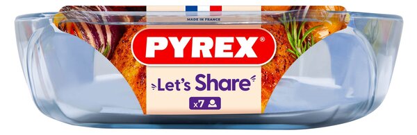 Sklenený pekáč s uchami PYREX 38x27cm/4l., borosilikát