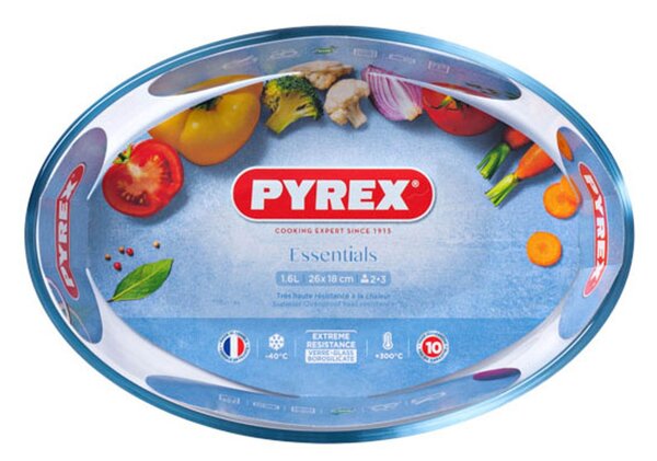 OVÁLNY PEKÁČ PYREX 1,6L, 26X18X6CM, SKLO