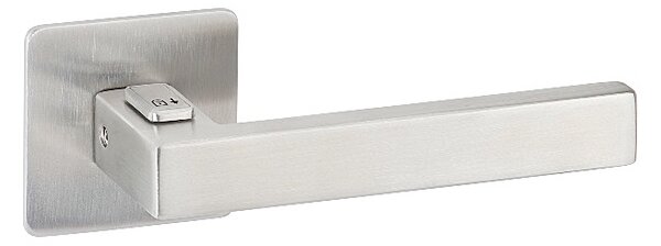 Dverové kovanie TWIN CUBOID HR H 1682FL FAST LOCK/E - plochá rozeta, klika/klika s uzamykáním levá, Twin E (nerez matná)