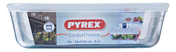 Sklenená miska PYREX 1,5 l, 22x17x6 cm