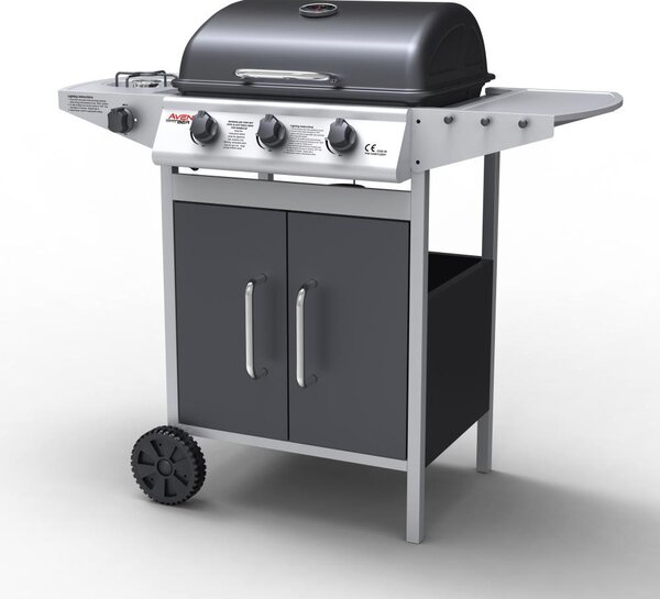 Plynový BBQ gril s bočným horákom Avenberg BOSTON