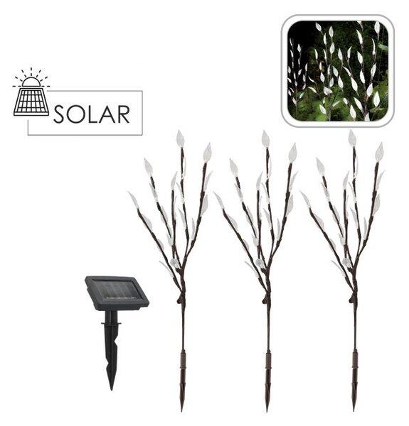 Set troch záhradných solárných LED svetiel LAVIRA SOL6094 (3 ks)