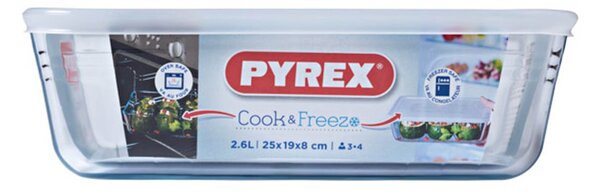 Sklenená misa PYREX 2,6L, 24x19x8cm