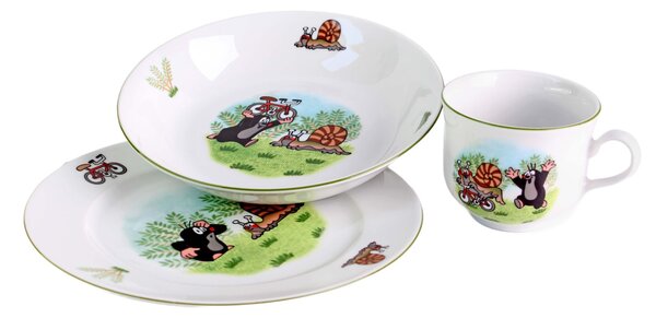 Porcelánová jedálenská súprava THUN krtko 3ks