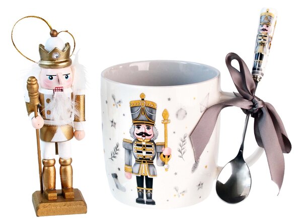 Vianočný darčekový set 3ks TORO hrnček, figúrka, lyžička