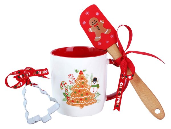 Vianočný darčekový set 3ks TORO hrnček, vykrajovač, stierka