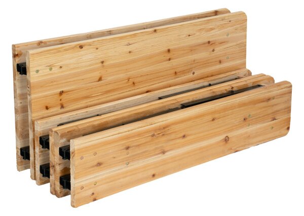 Záhradný stolík LAGER s lavicami (2 ks)