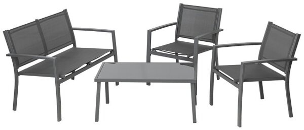 Set záhradného nábytku PLATINUM sivý
