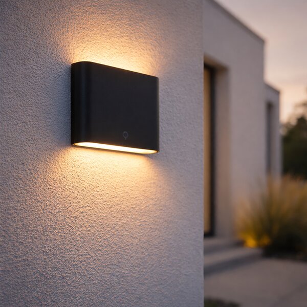 Moderná vonkajšia nástenná lampa čierna 11,5 cm vrátane LED IP65 - Batt