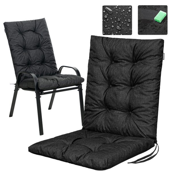 Set dvoch záhradných stoličiek SHIRLEY čierny / antracitový