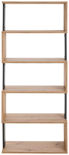 REGÁL, antracitová, dub artisan, 70/161/30 cm Xora - Regály