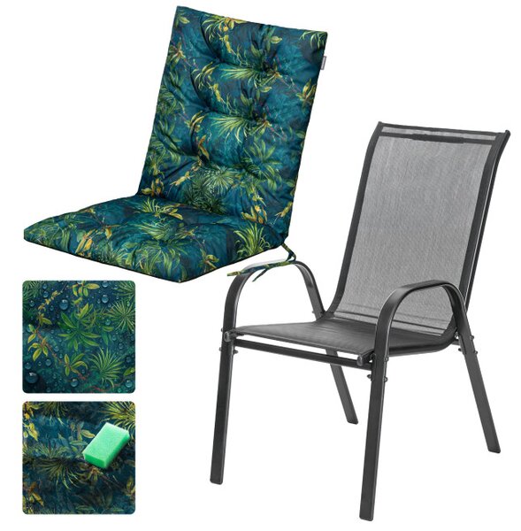 Set dvoch záhradných stoličiek SHIRLEY 3D čierny / zelený