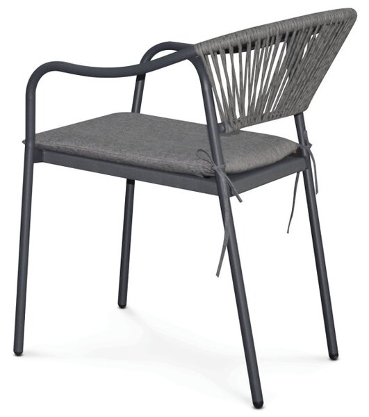 Záhradná stolička sivá AZC-L1352 GREY