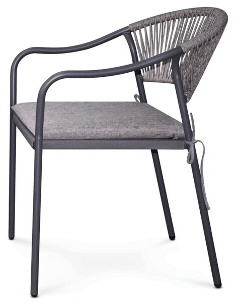 Záhradná stolička sivá AZC-L1352 GREY