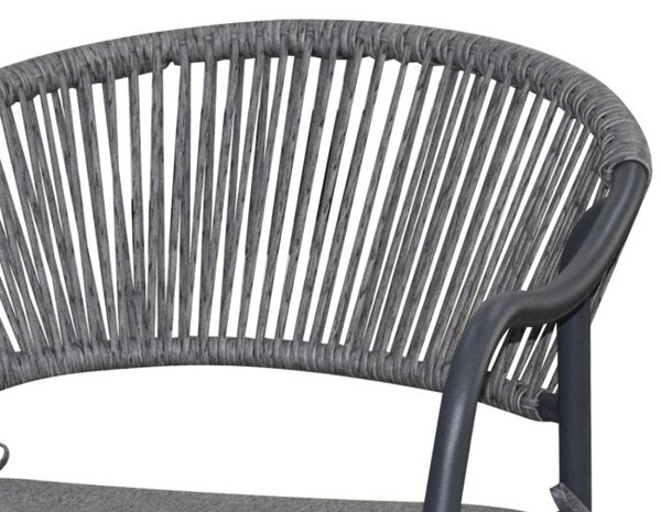 Záhradná stolička sivá AZC-L1352 GREY