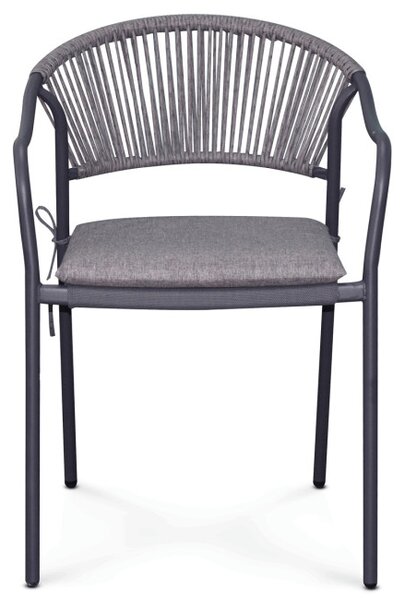 Záhradná stolička sivá AZC-L1352 GREY