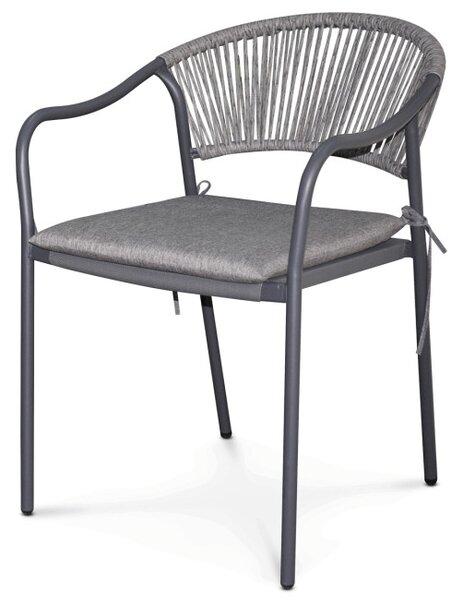Záhradná stolička sivá AZC-L1352 GREY