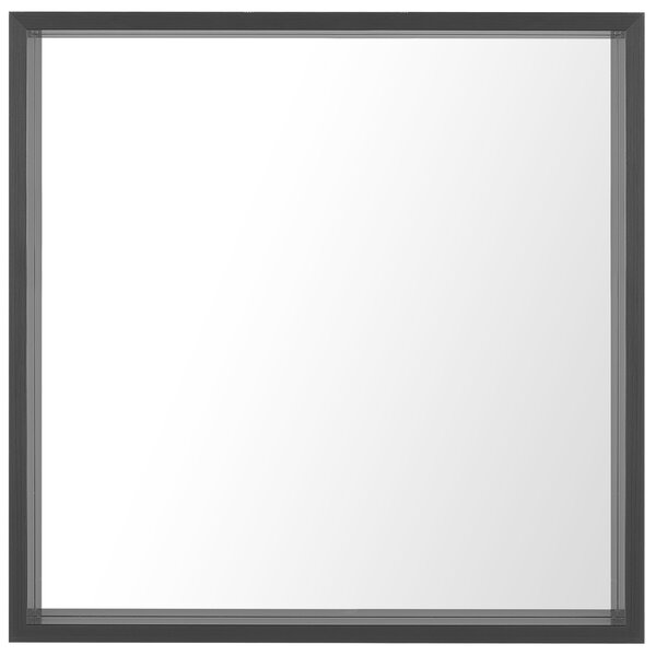 Nástenné zrkadlo čierne 50 x 50 cm štvorcový rám tradičné moderné závesné na stenu