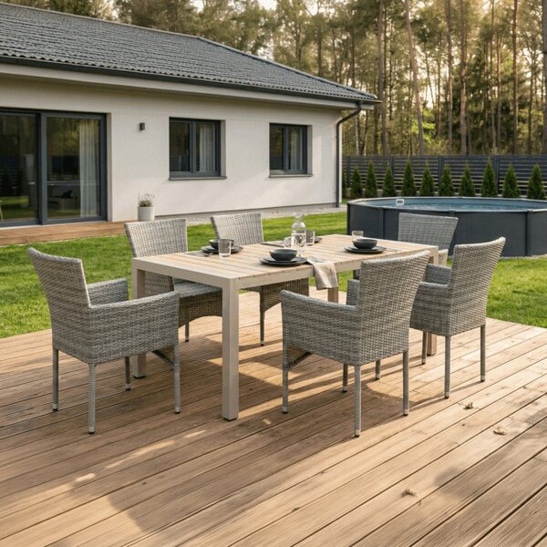 Záhradná stolička sivá AZC-S2118 GREY