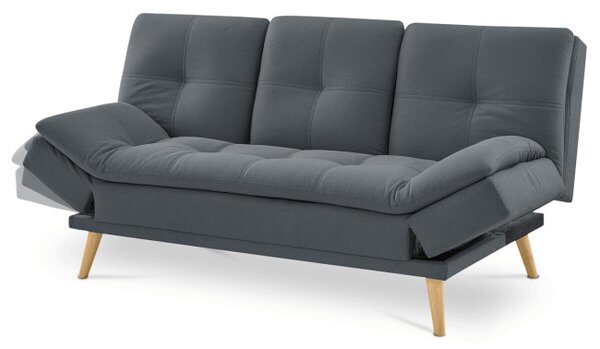 Trojmiestna rozkladacia sedačka, sivá ASB-4720 GREY2