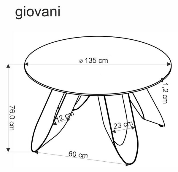 Halmar GIOVANI stôl jedálenský 135/76/60cm, mramor/oceľ, zelená/čierna