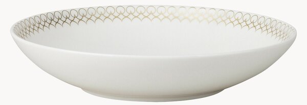 Hlboké taniere z kostného porcelánu Jade, 6 ks