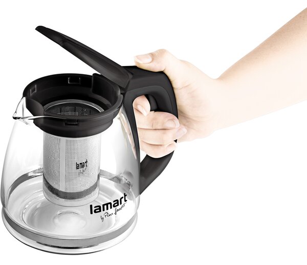 Kanvica 1,1 l, čierna, LAMART VERRE LT7025