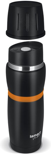 LT4054 TERMOSKA 480 ČIERNA/ORANŽOVÝ HRNČEK LAMART