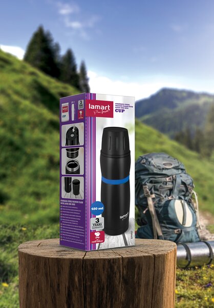 LT4053 TERMOSKA 480 BLACK/MOD CUP LAMART