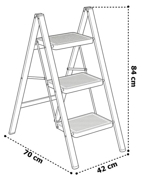Rozkladací rebrík EASYSTEP 3-stupňový