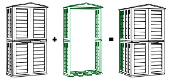 ARTPLAST Záhradná modulárna zostava Garden Shed – rozširujúci modul