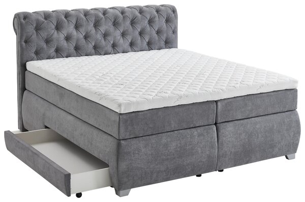 BOXSPRINGOVÁ POSTEĽ, 180/200 cm, sivá MID.YOU - Online Only spálne, Online Only