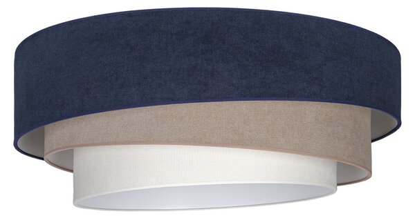 Stropné Lampa Duolla, Trio, Modrá, Kuchyňa, Tkanina / Textil, Pre mladých