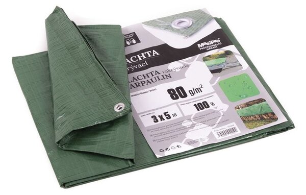 MASIPRO Plachta 80 g ZELENÁ 3 x 5 m