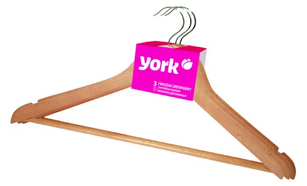 York Drevené ramienka, 3 ks