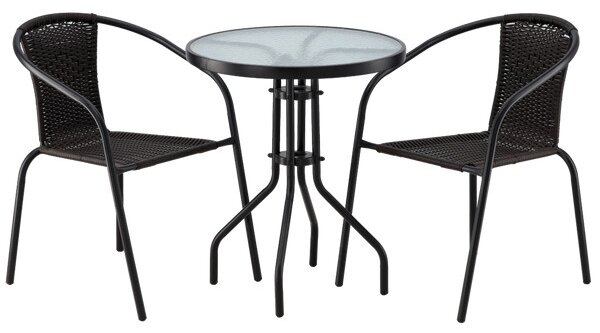 Set záhradného nábytku BISTRO čierny NEO2262KPL