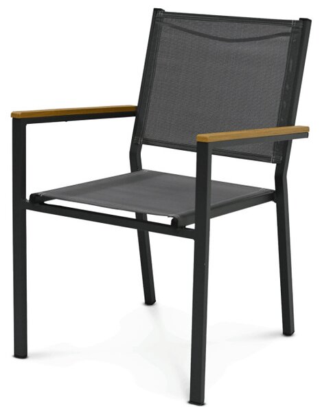 Záhradná stolička sivá AZC-L1303 GREY