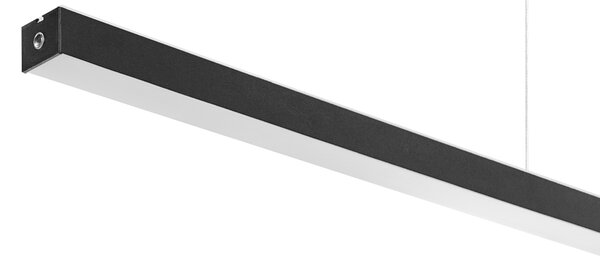LED závesná lampa čierna kovová lineárna 160 cm industriálny moderný štýl kuchyňa jedáleň